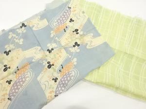 アンティーク　絽はぎれ2種